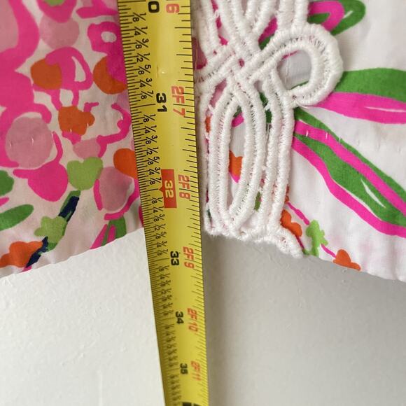 Lilly Pulitzer Floral Shift‎ Dress Cotton Sleeveless Tropical Resort Sz 8 Preppy - Picture 5 of 9